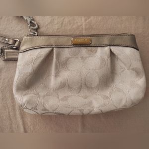 Gold Coach Clutch Wristlet